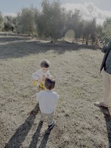 Children Playing in Rural Farm Setting