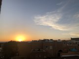 A Glowing City Sunset