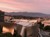 The Walt Disney Hall and the Metropolis at Sunset