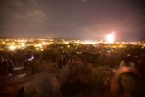 Night Pyrotechnics on the Santa Fe Hillside