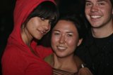 Red Hoodie and Smiling Faces