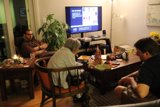 Holiday Gathering in Altadena Living Room
