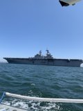 Majestic Warship on the Blue Pacific Ocean