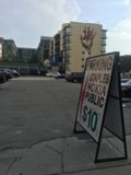 LA Live Parking with Hand Mural