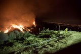 Brave Firefighter on Night Watch