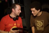 Two Men Celebrating a Record