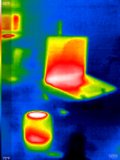 Thermal Image of Bathroom Fixtures and Heat