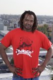 Red Shirt against the Cityscape