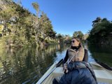 Canoeing through Stow Lake