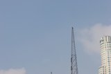 Towering Skyscraper with Two Towers and Spire