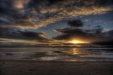 Fiery Sunset Over the Ocean