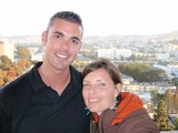 Couple Smiling Against San Francisco Cityscape Panorama