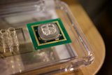 Cutting-Edge Electronic Device Showcased in Clear Case