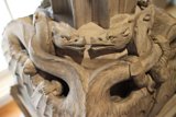Two Wood Carved Dragons