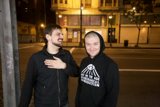 Two Men in Hoodies on Election Day