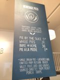 Heritage Pies Sign at Healdsburg Plaza Park Restaurant