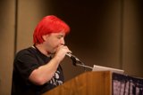 Redhead with Mic