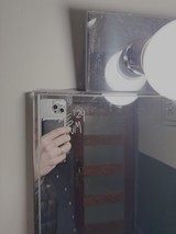 Mirror Selfie with Phone and Vinyl Record