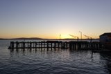 Sunset Over the Waterfront Pier