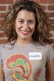 Curly Haired Woman with a Smile