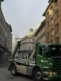 Big Green Truck in the City
