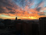Vibrant Sunset Over the City Skyline