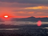 Sunrise Over San Francisco Bay from Oakland Hills