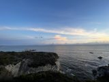 Flight over the Sunset Sea
