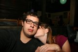 Romantic Kiss at Night Club