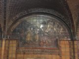 Subway Station Tile Mural with Cryptic Architecture