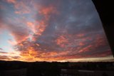 Serene Sunset View from Building Window