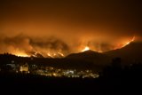 City and Mountains Ablaze