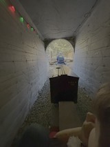 Underground Tunnel with Historic Mine Cart Display