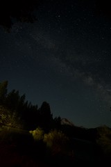 Milky Way Arches Over Mount Lassen at Night