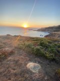 Sunset over the Rocky Hill and Ocean