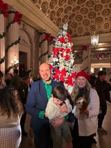 Family Christmas Celebration in Grand Historic Building