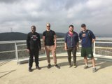 Four Friends Admiring the Scenic View