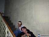 A Cozy Moment on the Stairs