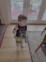 Toddler Ready for Adventure with Backpack