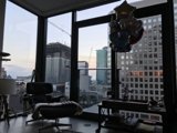 City View from a High-rise Living Room