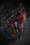 Frisbee Fun with Man and Canine