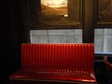 The Bold Red Leather Bench