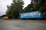 Historic Railroad Cars at Sacramento Waterfront