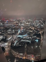 London Skyline at Night from High-Rise View