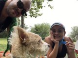A Couple and Their Furry Companion Enjoying Nature Together