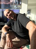 Happy Dave B Relaxing on the Couch