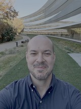 Self-Portrait at Modern Glass Architecture Building