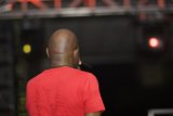 Red Shirt Man Takes Center Stage