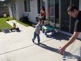 Frisbee Fun in the Backyard
