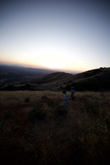 Children Exploring at Dusk on Mount Diablo